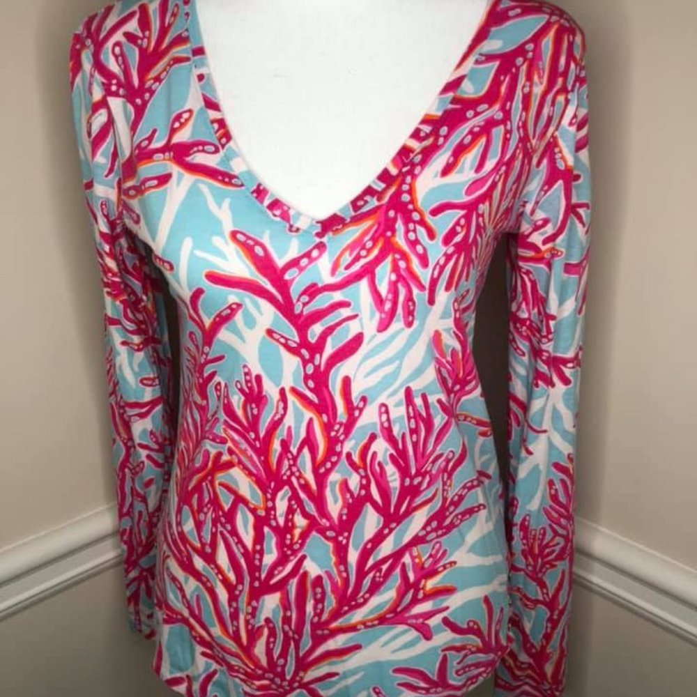 Lilly Pulitzer Nellie Long Sleeve Top Underwater